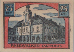 25 PFENNIG 1921 Stadt PASEWALK Pomerania UNC DEUTSCHLAND Notgeld Banknote #PB482 - [11] Lokale Uitgaven