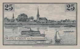 25 PFENNIG 1921 Stadt ORSOY Rhine UNC DEUTSCHLAND Notgeld Banknote #PI849 - [11] Emissioni Locali