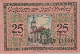 25 PFENNIG 1921 Stadt OHRDRUF Saxe-Coburg And Gotha UNC DEUTSCHLAND #PJ075 - Lokale Ausgaben