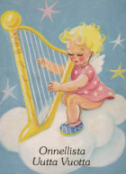 ENGEL Neujahr Weihnachten Vintage Ansichtskarte Postkarte CPSM #PAS715.DE - Angels