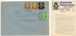 Germany 1940 Cover & Letter; Hohenstein-Ernstthal - Erzgebirgische Edelpelztierfarm To Schiplage; Hindenburg Stamps - Cartas & Documentos