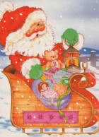 WEIHNACHTSMANN SANTA CLAUS WEIHNACHTSFERIEN Vintage Postkarte CPSM #PAK723.DE - Santa Claus