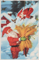 WEIHNACHTSMANN SANTA CLAUS WEIHNACHTSFERIEN Vintage Postkarte CPSMPF #PAJ410.DE - Santa Claus