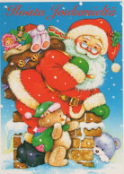 WEIHNACHTSMANN SANTA CLAUS WEIHNACHTSFERIEN Vintage Postkarte CPSM #PAJ754.DE - Kerstman