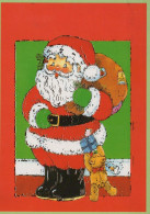 WEIHNACHTSMANN SANTA CLAUS WEIHNACHTSFERIEN Vintage Postkarte CPSM #PAJ545.DE - Kerstman