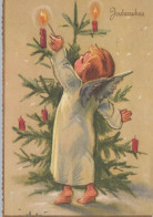 ENGEL WEIHNACHTSFERIEN Feiern & Feste Vintage Ansichtskarte Postkarte CPSM #PAH711.DE - Angels