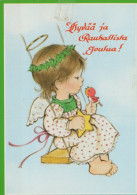 ENGEL WEIHNACHTSFERIEN Feiern & Feste Vintage Ansichtskarte Postkarte CPSM #PAJ028.DE - Angels