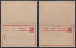 KAMERUN - CAMEROUN / 1898 # P7 DOPPEL GSK MIT DRUCKDATUM OHNE BUCHSTABE - ENTIER POSTAL DOUBLE AVEC DATE / KW 45.00 EURO - Camerún