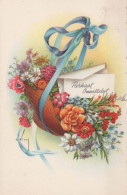 FIORI Vintage Cartolina CPSMPF #PKG057.IT - Blumen