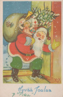 BABBO NATALE Buon Anno Natale Vintage Cartolina CPSMPF #PKG298.IT - Santa Claus