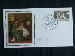 1977 1869 FDC Soie/zijde ( Genappe )  :  "Jeugdfilatelie /  Philatélie De La Jeunesse, Constant Cap (1842-1915)" - 1971-1980