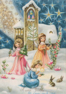 ANGELO Natale Vintage Cartolina CPSM #PBP372.IT - Angels
