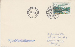 Norway Ms Nordstjernen Trondheim-Kirkenes 12.7.1978 (59857) - Polar Ships & Icebreakers