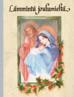Vergine Maria Madonna Gesù Bambino Natale Religione Vintage Cartolina CPSM #PBB917.IT - Maagd Maria En Madonnas
