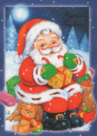 BABBO NATALE Buon Anno Natale Vintage Cartolina CPSM #PBL382.IT - Santa Claus