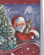 BABBO NATALE Buon Anno Natale Vintage Cartolina CPSM #PBL125.IT - Santa Claus