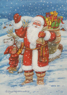 BABBO NATALE Buon Anno Natale Vintage Cartolina CPSM #PBL057.IT - Santa Claus