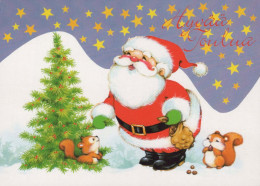 BABBO NATALE Buon Anno Natale Vintage Cartolina CPSM #PBB069.IT - Santa Claus