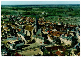 CPSM GF 36 - CHABRIS (Indre) - 267-55. Vue Aérienne. L'Eglise Et Le Centre - Sonstige & Ohne Zuordnung