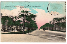 CPA - USA - Scene On Grand Boulevard "Looking North" From 51st Street, Chicago - Chicago