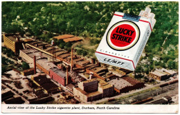 CPSM PF - USA - Aerial View Of The Lucky Strike Cigarette Plant, Durham, N. C. - Durham
