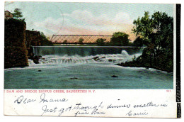 CPA - USA - 841. Dam And Bridge Esopus Creek, Saugerties, New-York - Dos Simple - Autres & Non Classés