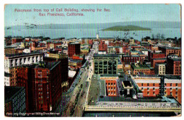 CPA - USA - San Francisco - Panorama From Top Of Call Biulding, Showing The Bay - San Francisco