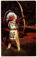 CPSM PF - USA - 1116-K. An Indian Chief Trying His Skill - Bekende Personen
