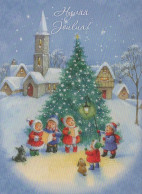 PAPÁ NOEL Feliz Año Navidad Vintage Tarjeta Postal CPSM #PAU618.ES - Santa Claus
