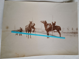 1900 Cavalerie Dragons Exercices Avec La Lance Cavaliers Ww1 Poilu 14 18 Photo - War, Military