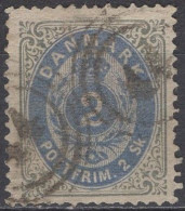 Denmark - Definitive - 2 S - Number In The Frame - Mi 16 I A A - 1871 - Usati