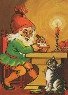PAPÁ NOEL NAVIDAD Fiesta Vintage Tarjeta Postal CPSM #PAK588.ES - Santa Claus