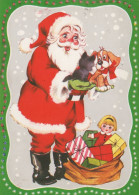 PAPÁ NOEL NAVIDAD Fiesta Vintage Tarjeta Postal CPSM #PAJ609.ES - Santa Claus