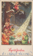 ÁNGEL NAVIDAD Vintage Tarjeta Postal CPSMPF #PAG705.ES - Angels