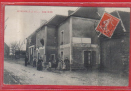 Carte Postale 28. Intréville  Café Riou   Très Beau Plan - Autres & Non Classés