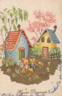 OSTERN HUHN EI Vintage Ansichtskarte Postkarte CPA #PKE193.DE - Ostern