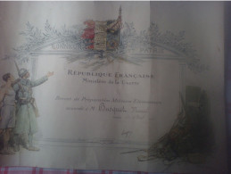 Militaria Brevet De Préparation Militaire élémentaire Ministère De La Guerre Honneur Patrieillustrateur 1917 Devambez Gr - Ohne Zuordnung