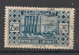GRAND LIBAN - 1930-35 - N°YT. 143 - Baalbeck 7pi50 Bleu - Oblitéré / Used - Gebraucht