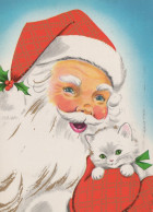 PÈRE NOËL NOËL Fêtes Voeux Vintage Carte Postale CPSM #PAJ888.FR - Santa Claus