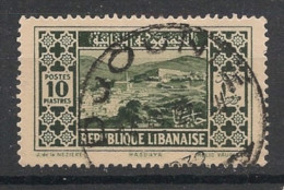 GRAND LIBAN - 1930-35 - N°YT. 144 - Hasbaya 10pi Vert-noir - Oblitéré / Used - Usati