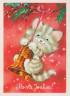 GATO GATITO Animales Vintage Tarjeta Postal CPSM #PBQ792.ES - Chats