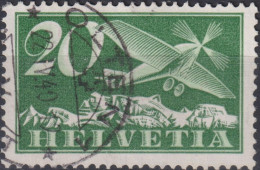 1937 Flugpost Schweiz ⵙ Zum:CH F4z, Mi:CH 213z,Yt:CH... Eindecker Flugzeug - Used Stamps