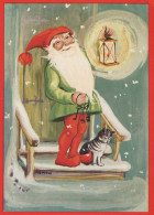 PAPÁ NOEL Feliz Año Navidad Vintage Tarjeta Postal CPSM #PBL446.ES - Kerstman