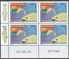 2024 - ANDORRE FRANCAIS - ANDORRA - EUROPA - CEPT - "FAUNE SOUS-MARINE - COIN DATE BLOC 4 ISSU FEUILLET - NEUF ** MNH - 2024