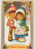 Feliz Año Navidad NIÑOS Vintage Tarjeta Postal CPSM #PAY845.ES - Año Nuevo