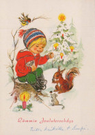 Feliz Año Navidad NIÑOS Vintage Tarjeta Postal CPSM #PAW817.ES - Año Nuevo