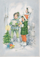 Feliz Año Navidad NIÑOS Vintage Tarjeta Postal CPSM #PAY009.ES - Año Nuevo