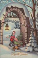 Feliz Año Navidad NIÑOS Vintage Tarjeta Postal CPSM #PAW757.ES - New Year
