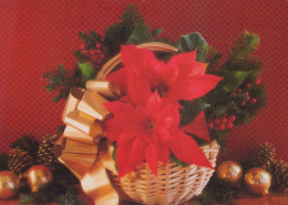 Feliz Año Navidad FLORES Vintage Tarjeta Postal CPSM #PAW693.ES - New Year
