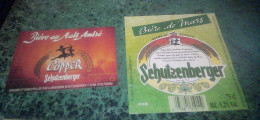 Schiltigheim Anciennes Etiquettes De Bière D'Alsace  Lot De 2 Différentes Brasserie Schutzenberger Coopet & De Mars - Bier